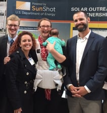 Former ICLEI staff together at the National Adaptation Forum 2015. Jon Crowe, Kim Lundgren, Missy Stults, Timothy Burroughs