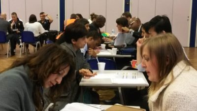 Photo of People Doing "Speed Dating" at Community Workshop