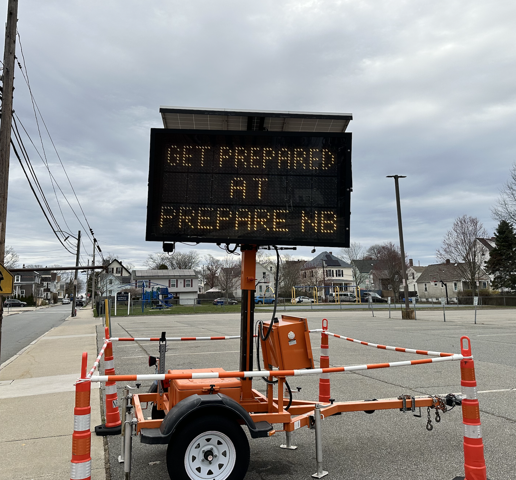 Prepare NB street sign