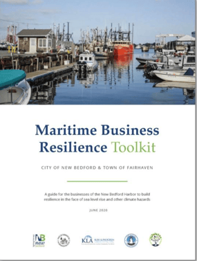 Maritime Business Resilience Toolkit report cover with images of boats in Port