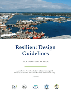 Resilient Design Guidelines report cover with image of New Bedford Port