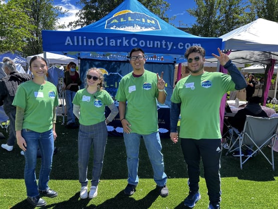 Four of our Climate Ambassadors on the Clark County engagement team. 
