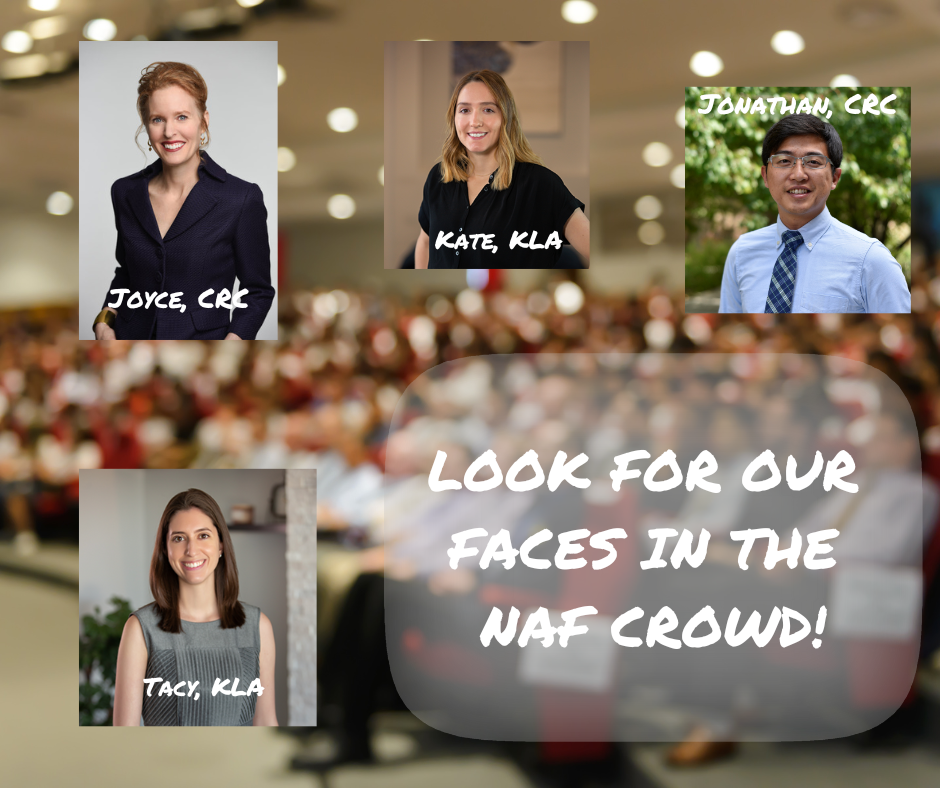 LOOK FOR OUR FACES IN THE NAF CROWD!